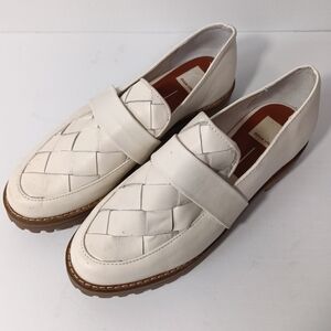 Dolce Vita White Woven Loafers